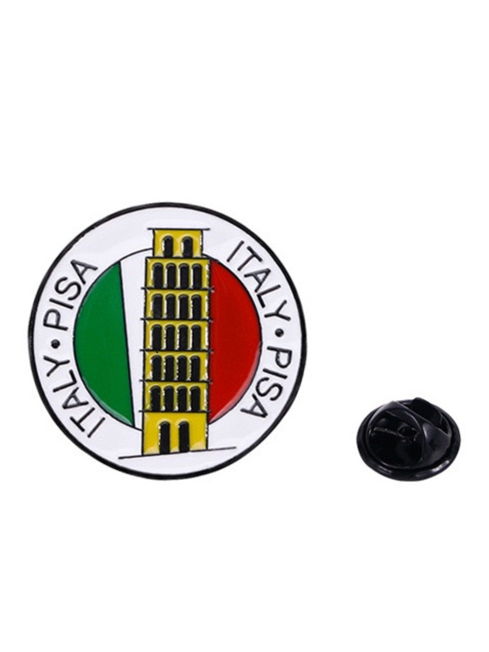 Leaning Tower of Pisa Enamel Pin – Italy Souvenir Lapel Pin, Travel Badge.